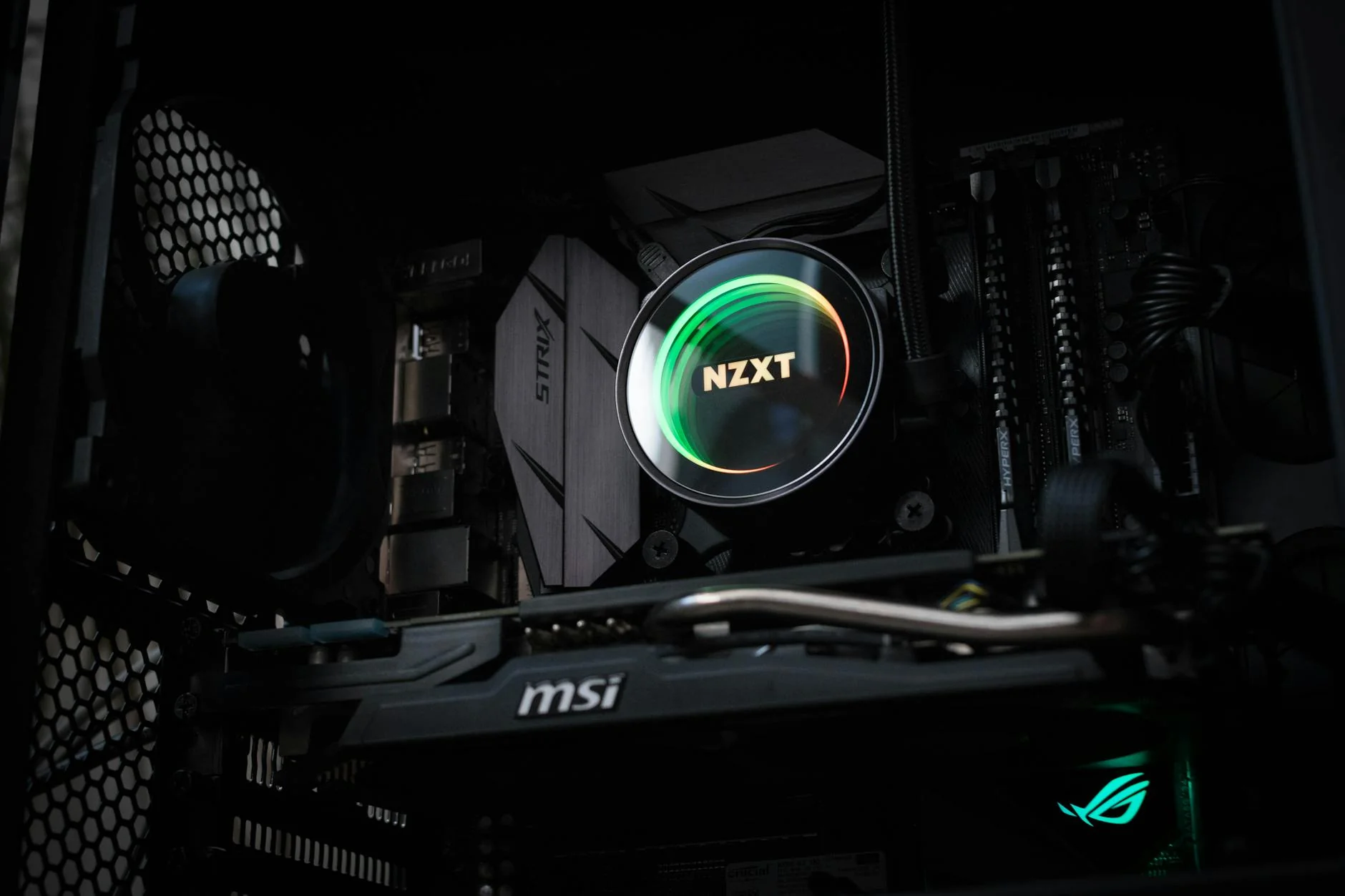 Custom 2025 gaming PC build with RGB components