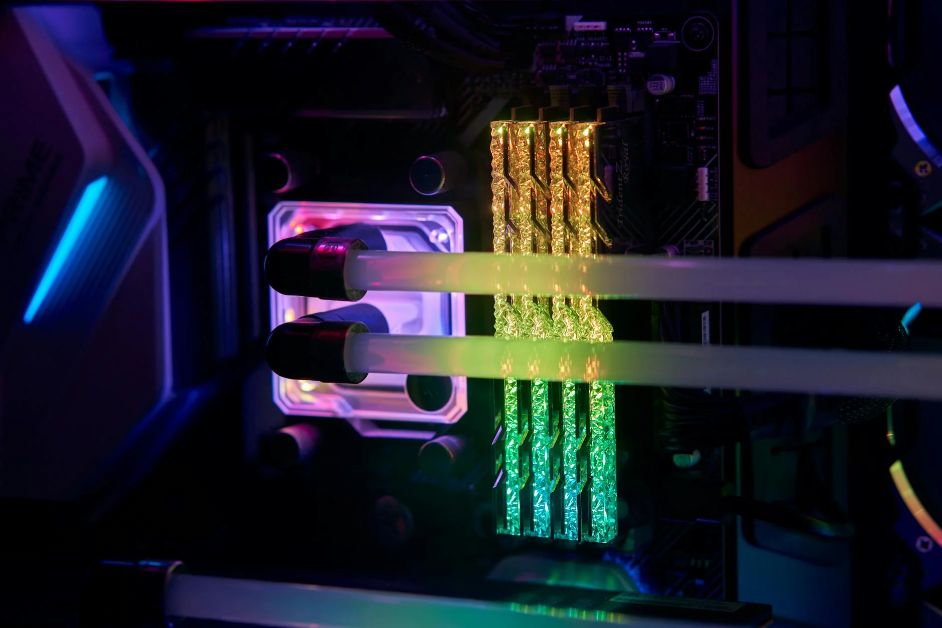 Custom gaming PC with RGB lighting illustrative graphic