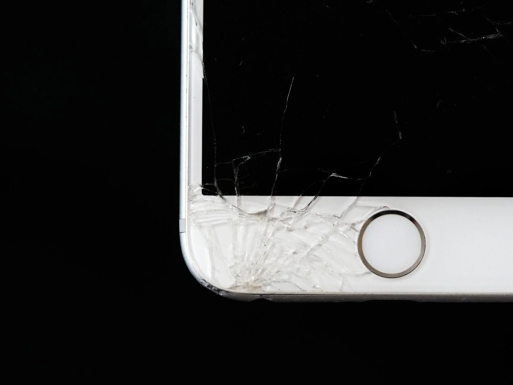 Close-up of tablet touchscreen repair