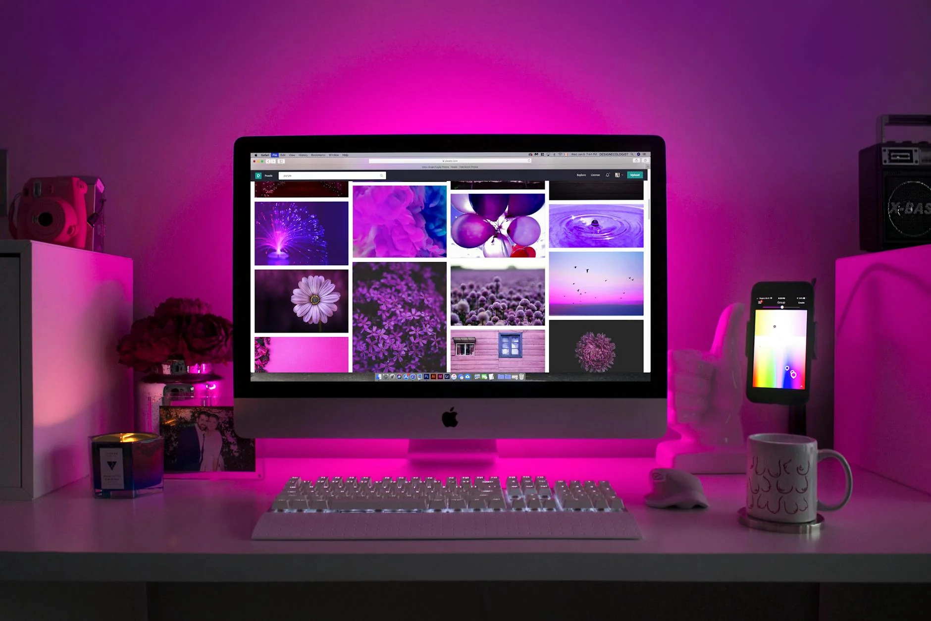 Creative web design layout in progress